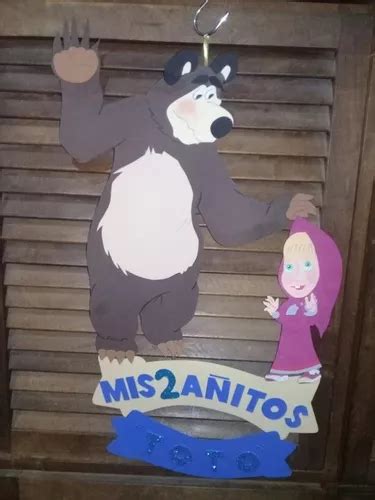 Cartel Cumplea Os Masha Y El Oso Goma Eva En Venta En Capital Federal