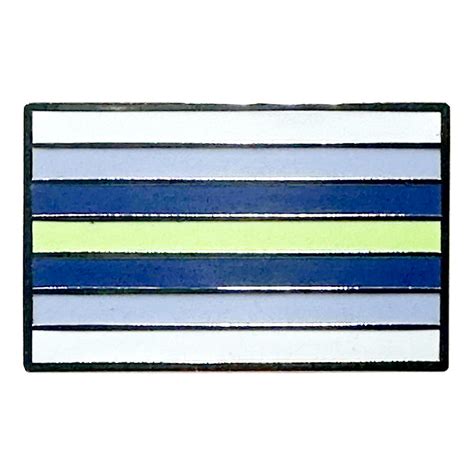 Boyflux Pride Flag Silver Metal Rectangle Lapel Pin Badge