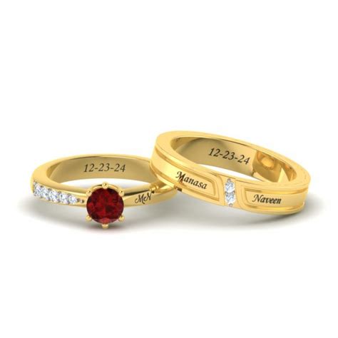 Gold Engagement Rings With Name Engraved