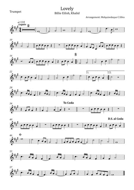 Lovely Billie Eilish Khalid Clarinet Trumpet Sheet Music Hot Sex Picture