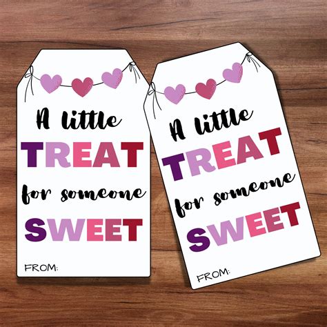 Valentines Day Tag, A Little Treat for Someone Sweet, Valentine Gift