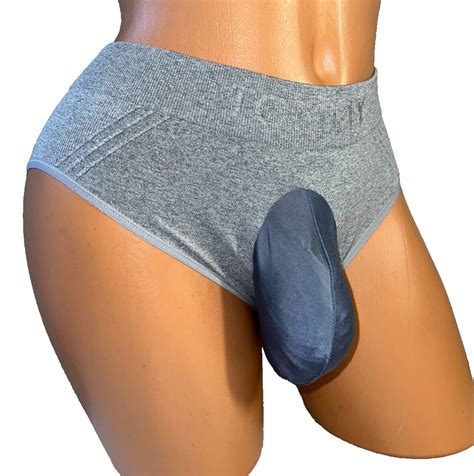 TOMMYS GRAY HIPSTER BIKINI SISSY POUCH PANTIES XDRESS MEN TRANS WOMEN 26 38 S EBay