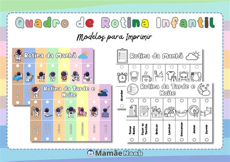 Quadro De Rotina Infantil Para Imprimir Pdf Gratis - Quadro de Rotina Infantil para Imprimir