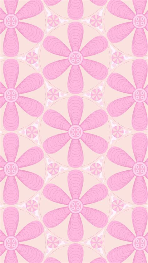 Phone wallpaper, background. 'pastel pink button floral' (1) | Floral ...