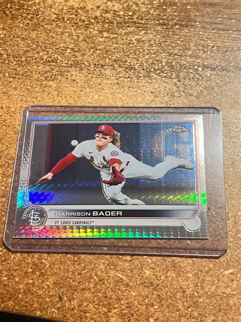 Topps Chrome Baseball Prism Refractor Harrison Bader Ebay