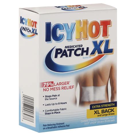 Icy Hot Medicated Patch, Extra Strength, XL, 3 patches | Shop Your Way ...