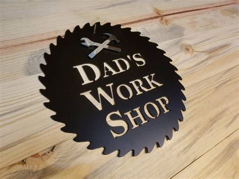 Dads Workshop Sign T For Dad With Crescent Wrench And Etsy