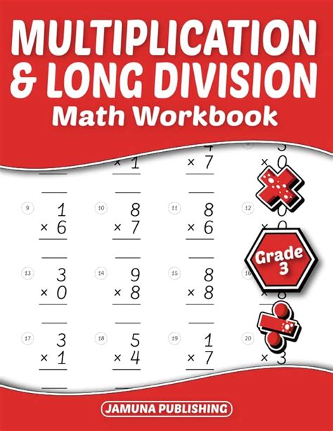 Multiplication And Long Division Math Workbook Grade 3 3rd Grade Worksheets Library