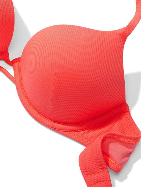 Bombshell 2 Beden Büyük Gösteren Push Up Bikini Üstü Turuncu Victoria s Secret