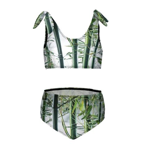 Bamboo Branches Pictures Girl S Piece Bikini Set Beach Sport Swimsuit Swimwear Y Cm
