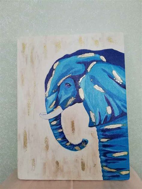 Картина "Синий слон". в стиле 3D на Illustrators.ru