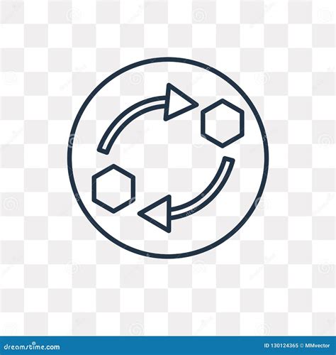 Workflow Vector Icon Isolated On Transparent Background Linear Stock