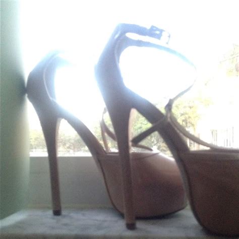 Forever Shoes Tstrap Forever Peep Toe Nude Heels Poshmark