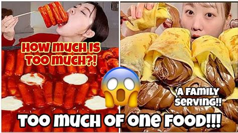 Mukbangers Eating TOO MUCH Of ONE FOOD Pt 2 Mukbang Compilation