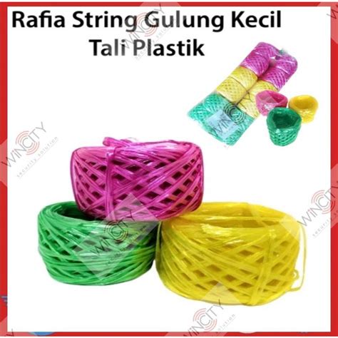 WSS 1 ROLL Tali Rafia Tali Plastic 100gm Raffia String Plastic