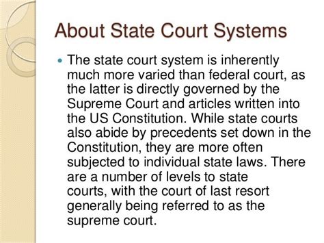 Differences Between State And Federal Courts