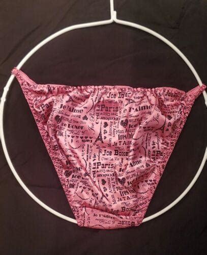 Vintage Joe Boxer Satin String Bikini Panties Size