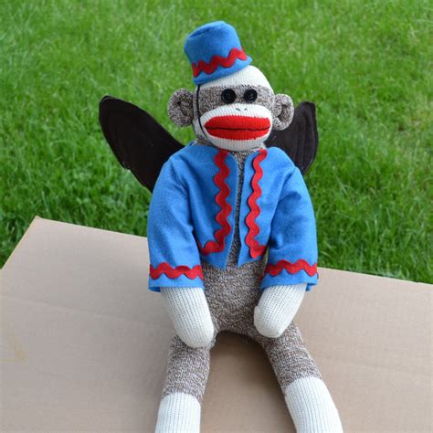 Flying Sock Monkey Doll Sock Monkey Wizard Of Oz By Marysmonkeys