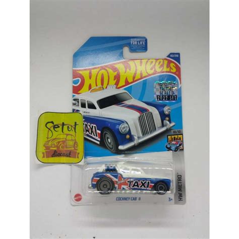 HOT WHEELS 風火輪 HOTWHEELS TAXI COCKNEY CAB II 英國國旗工廠密封 FS 白色藍 蝦皮購物