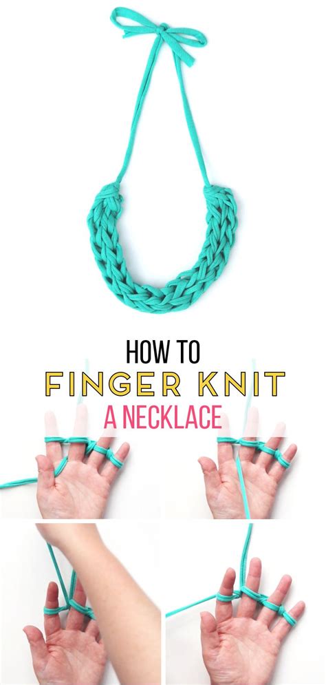 How To Finger Knit A Necklace — Gathering Beauty Finger Knitting