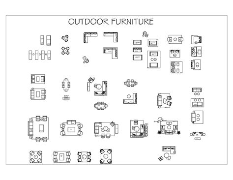 Outdoor Furniture Cad Blocks And Layouts — Stylist Manda