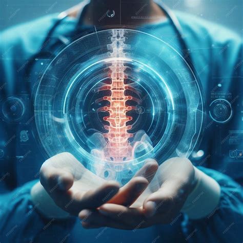 Premium AI Image | Doctor is using an orthopedic hologram in the