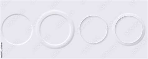 set  neumorphic ui design elements neumorphic circle vector