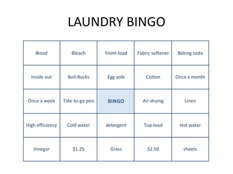 Ppt Laundry Bingo Program Powerpoint Presentation Free Download Id