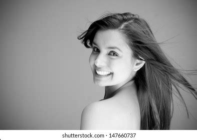 Happy Naked Topless Woman Stock Photo Edit Now