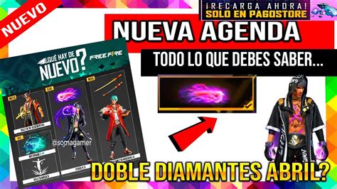 🔥doble Diamantes Nueva Agenda Semanal De Free Fire Torre Ko Puños