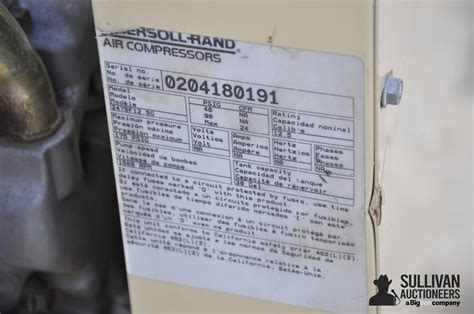 Ingersoll Rand 2475 Air Compressor Bigiron Auctions
