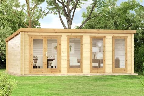 Alpholz Gartenhaus Atrium D aus Massiv Holz Gerätehaus mit 40 mm