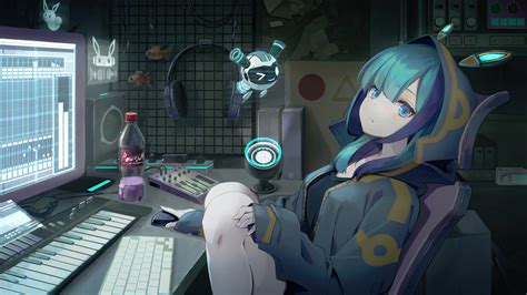 Anime Music Girl Wallpaper