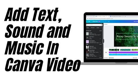 How To Add Text Sound And Music In Canva Video Canva Tutorial Video