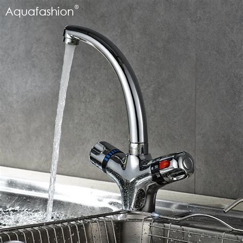 Thermostatic Faucet Kitchen Mixer Tap Flexible Swivel Spout Kitchen Faucets Hot And Cold