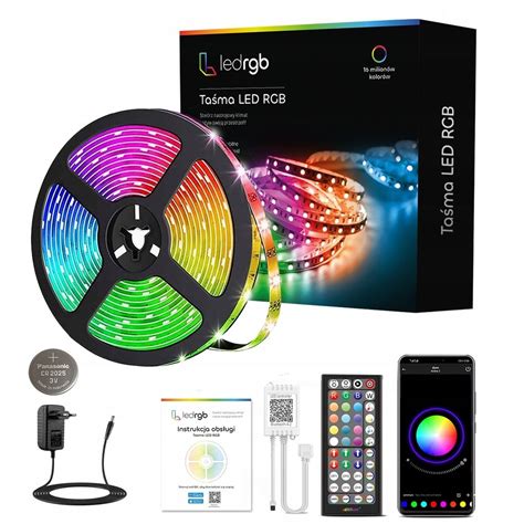 Taśma LED 7 5M RGB 5050 Bluetooth APLIKACJA MOBILNA PILOT MUZYKA ZESTAW