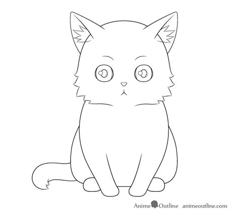 How to Draw an Anime Cat Step by Step - AnimeOutline