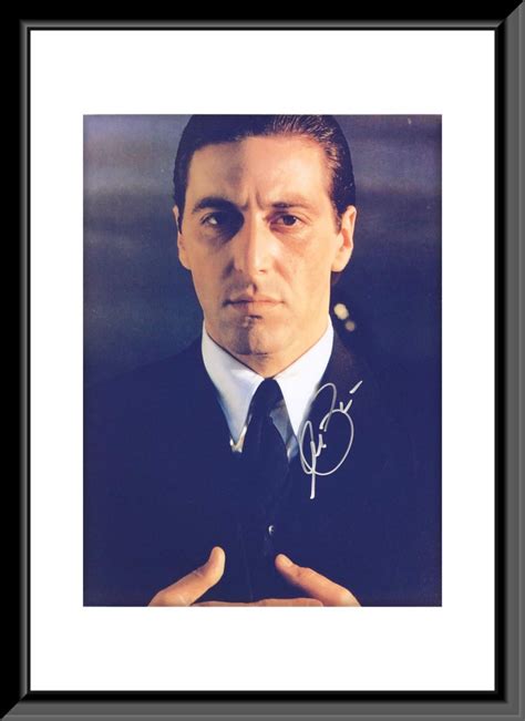 The Godfather Al Pacino Signed Movie Photo 11x14 Inches Contemporary