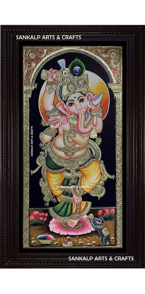 NARTHANA VINAYAGAR TANJORE PAINTING Thanjavur Paintings तजर पटग