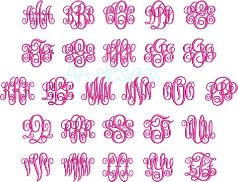 Vine Fancy Monogram Embroidery Digital Font Vine Machine Embroidery