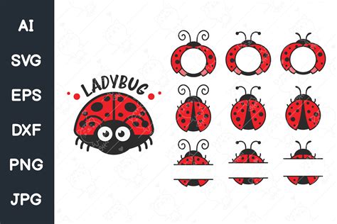 Ladybug Frames Name Ladybug Monogramdigital Download