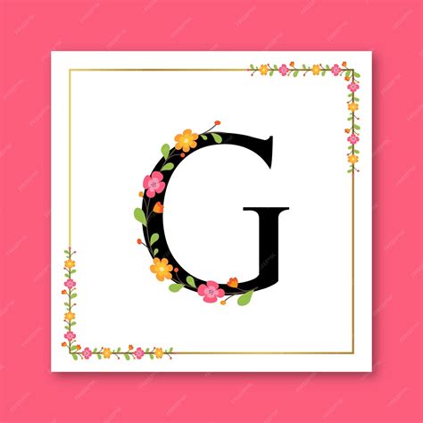Premium Vector | Letter G Floral decorative feminine logo