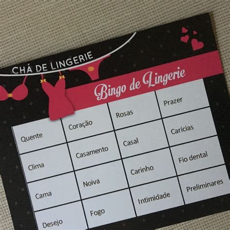 Kit de Brincadeiras para Chá de Lingerie Silhueta Pink e Preto Shopee Brasil