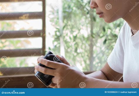 Asian Teen Is An Amateur Photographer Practicing Photography Stock Photo Image Of Outdoors
