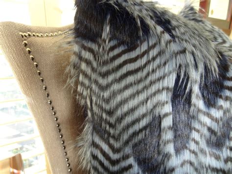 Blue Dark Navy Faux Fur Throw Pillow Cover Fancy Feather Denim Fur