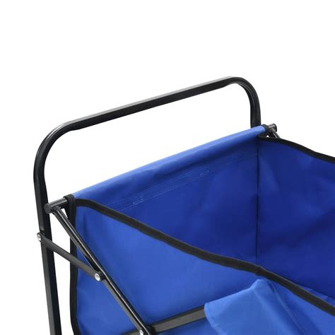 Chariot Pliable De Jardin Acier Bleu Quincaillerie Outils Diables