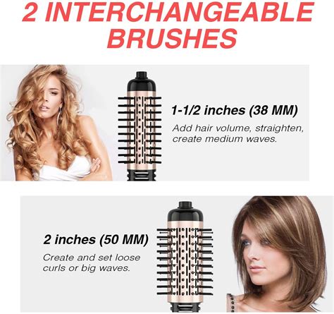 Hair Dryer Brush In Round Hot Air Spin Brush Kit For Styling And Frizz Cont Ebay
