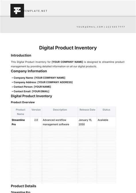 Free Inventory Templates, Editable and Downloadable