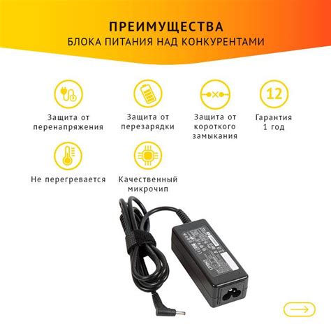 PA-1650-80 Блок питания для ноутбука Acer 19V, 2.37А, 45W, 3.0x1.1 с ...