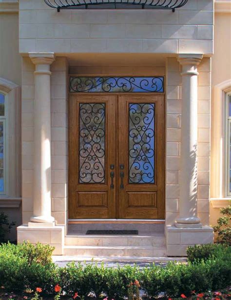 Pre Hung Double Door 96 Fiberglass Palermo 1 Panel 3 4 Lite Gbg Glass Traditional Entry